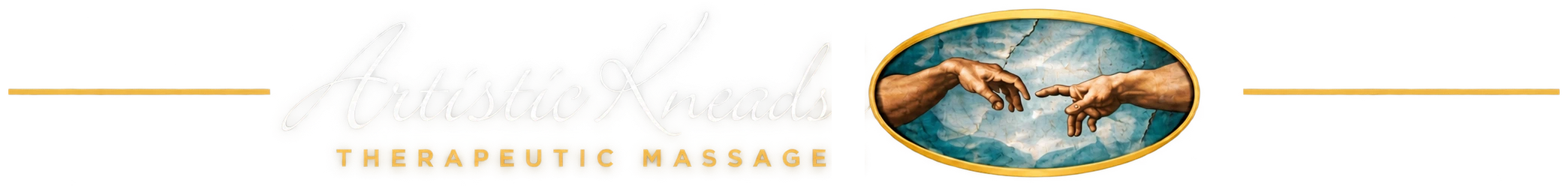 Artistic Kneads Therapeutic Massage logo with reaching hands.